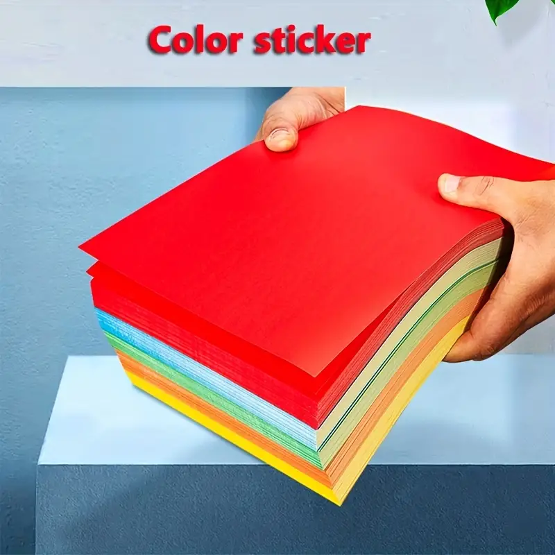 10 Feuilles De Papier Autocollant Couleur A4 Imprimante À - Temu