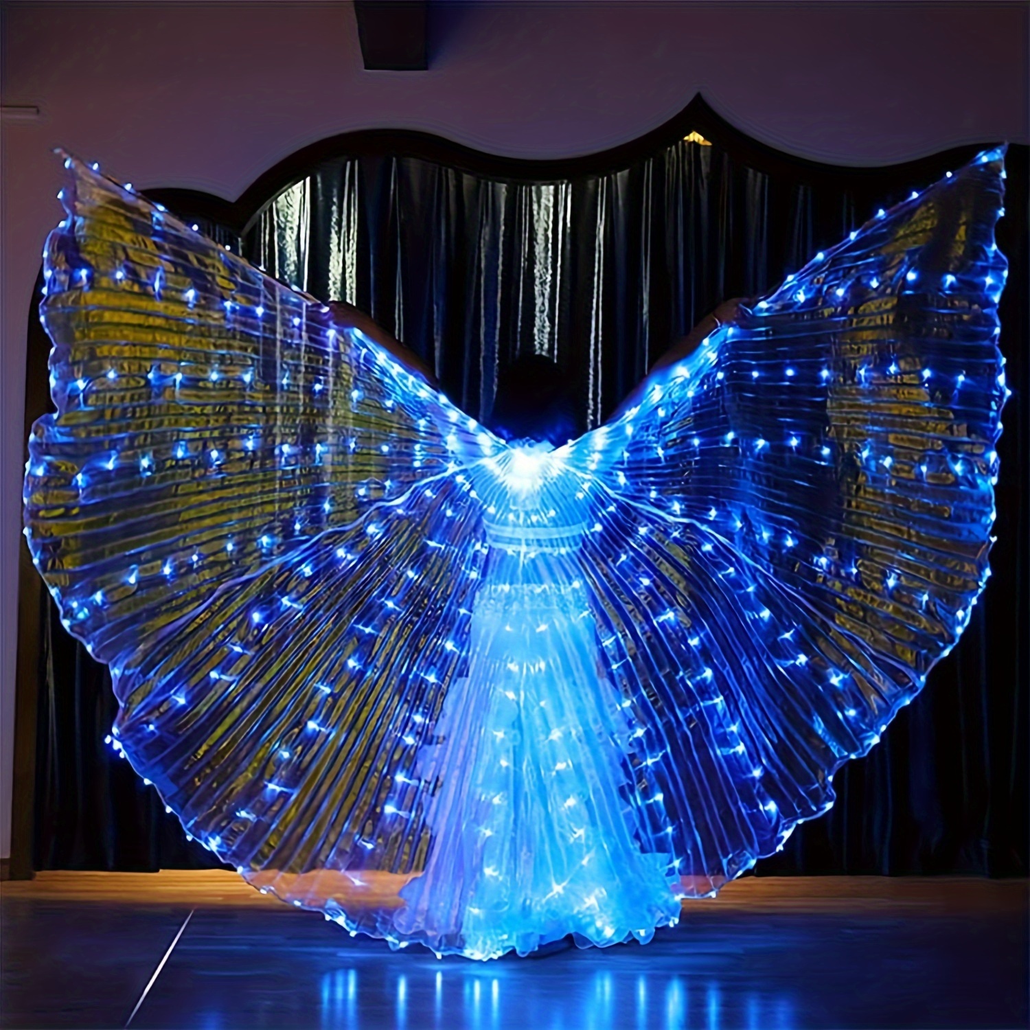 1pc Christmas Costume LED Belly Dance Wings Adult Glow Cape,Temu