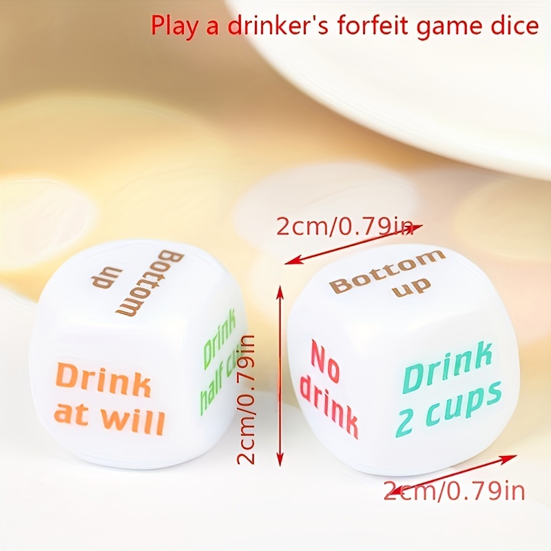 1pc Fun Drinking Game Dice, Six-Sided with Random Color Design