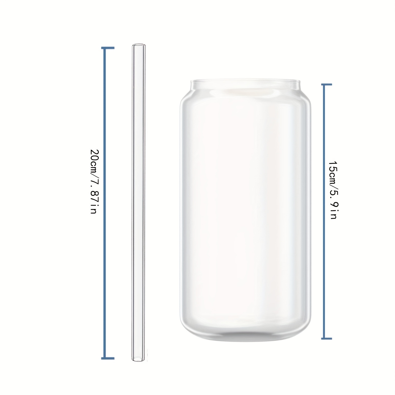 Beer Can Shaped Glass Cups With Bamboo Lids And Glass Straws - Perfect For  Smoothies, Boba Tea, Whiskey, Water, And More - Ideal Gift - Temu Australia