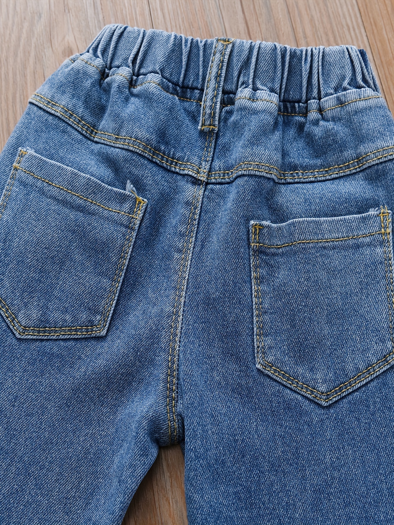 Girls' Dots Embroidery Jeans Casual Denim Pants Spring - Temu