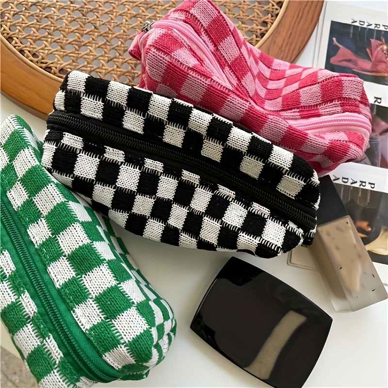 Checkered Cosmetic Bag - Sweet Threadz