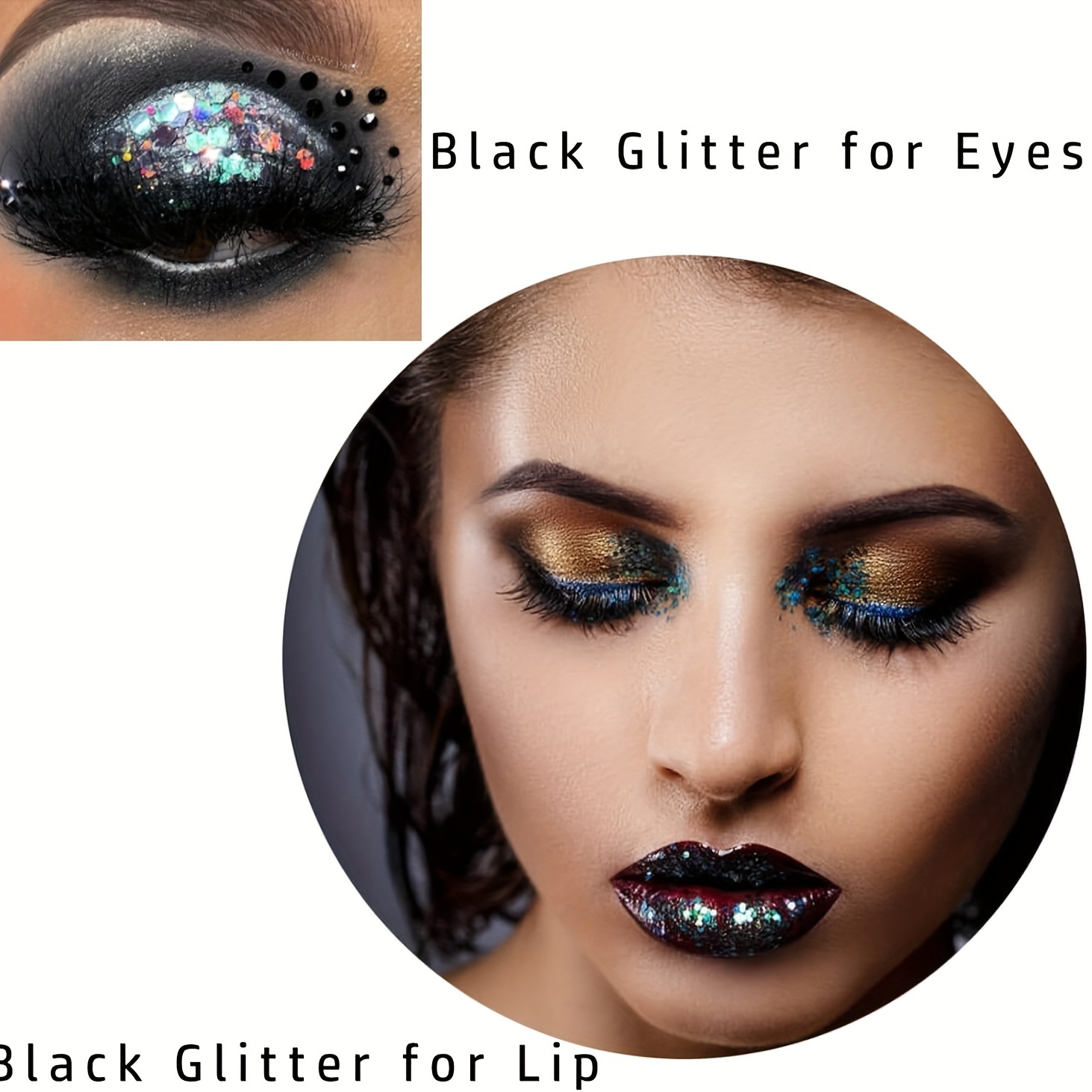 Sparkling Glitter Gel + Pearlescent Metallic Lip Gloss + - Temu