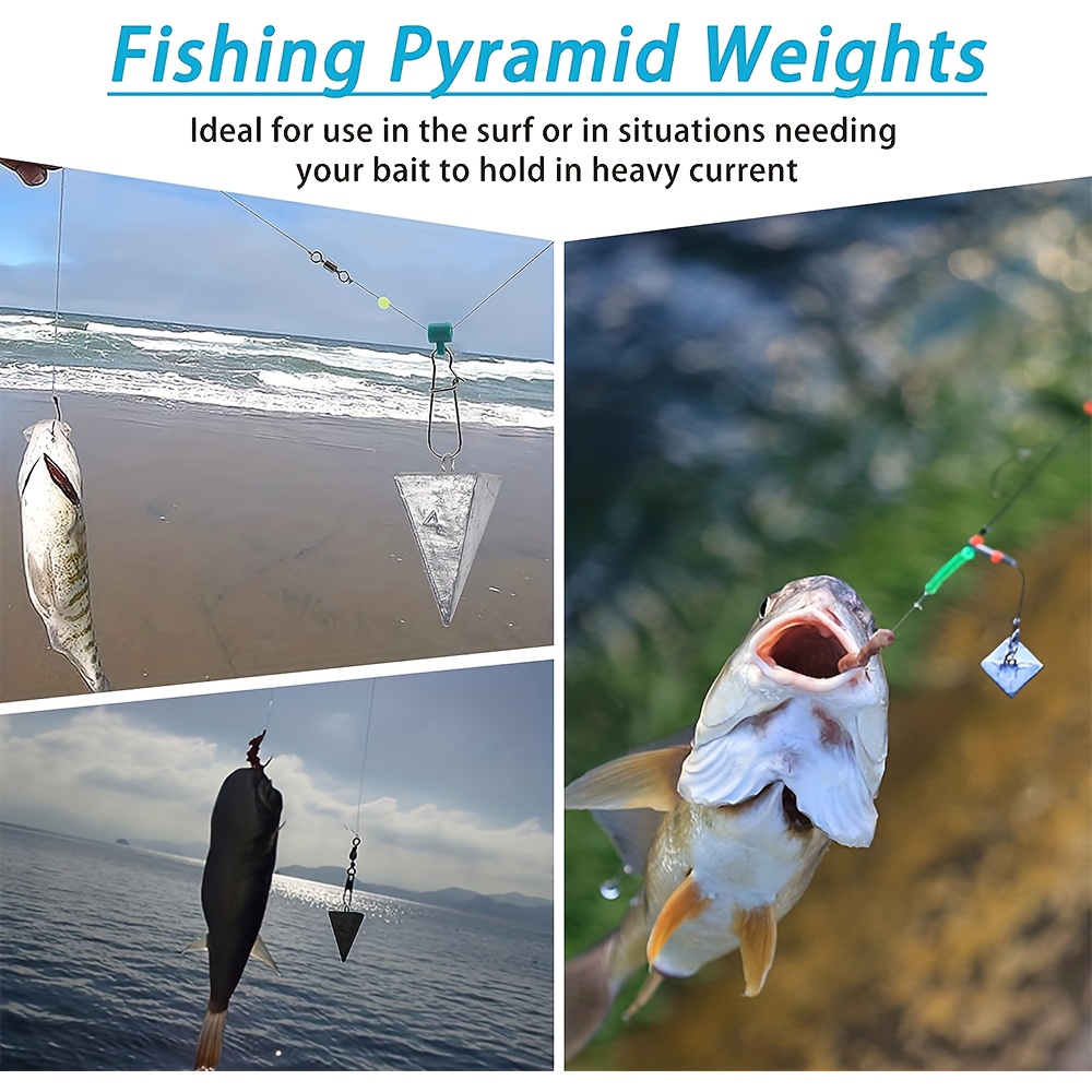 Pyramid Sinkers Fishing Weights Sinker Saltwater Pyramid - Temu