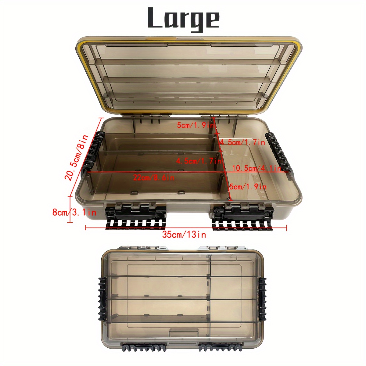 Large Tackle Box - Fishing Box - Fishing Tackle Boxes - Fishing Organizer  Outdoor Storage Portable Tackle Multifunctional Box, 3 In 1 Fishing  Double-layer Large Capacity Fishing Gifts For Men : 