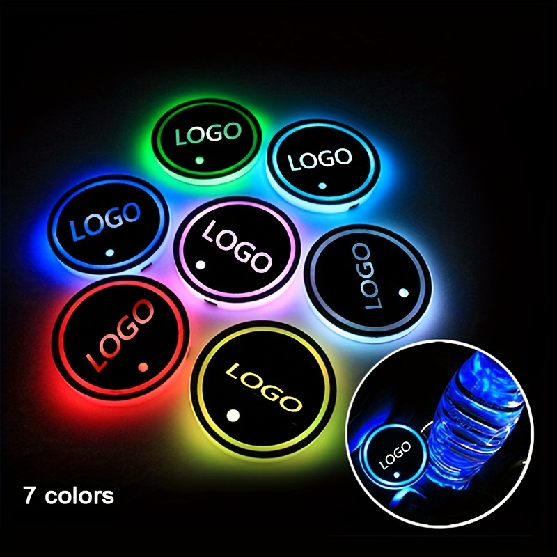 7 Farbe Leucht Auto Wasser Tasse Coaster Halter Für Sportage Logo Usb Lade  Led Atmosphäre Licht Zubehör - Auto - Temu