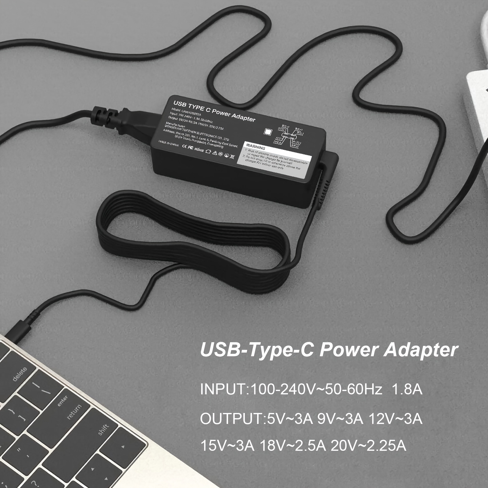  New Laptop Charger 65W watt USB Type C(USB-C) AC Power Adapter  for Lenovo ThinkPad Yoga Flex Miix : Electronics