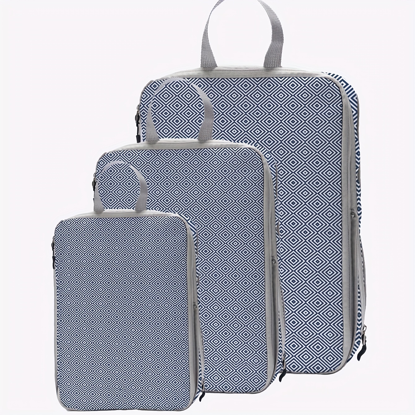 3PCS Compression Packing Cubes Expandable Storage Travel Luggage