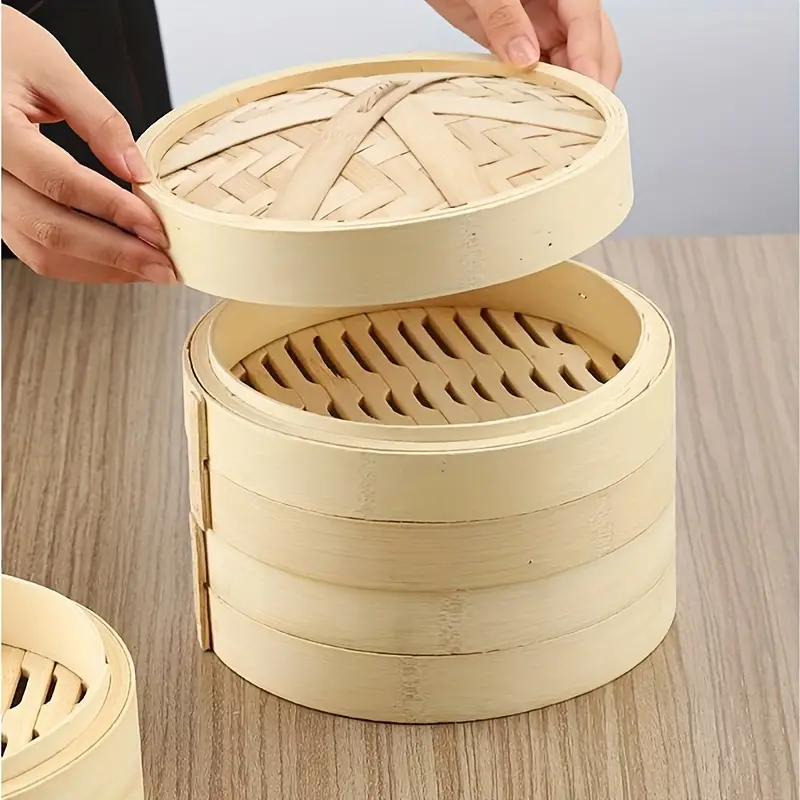 Bamboo Steamer Basket Food Steamer Pot Natural Veggie - Temu
