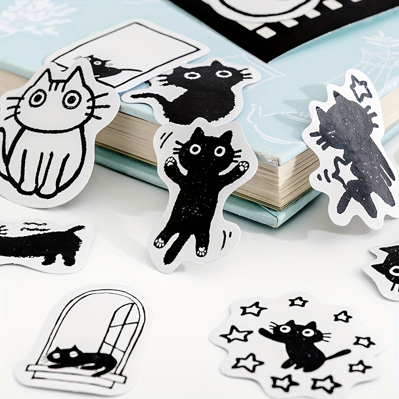 Kawaii Cartoon Cat Daily Life Paper Stickers 45 Pcs — A Lot Mall