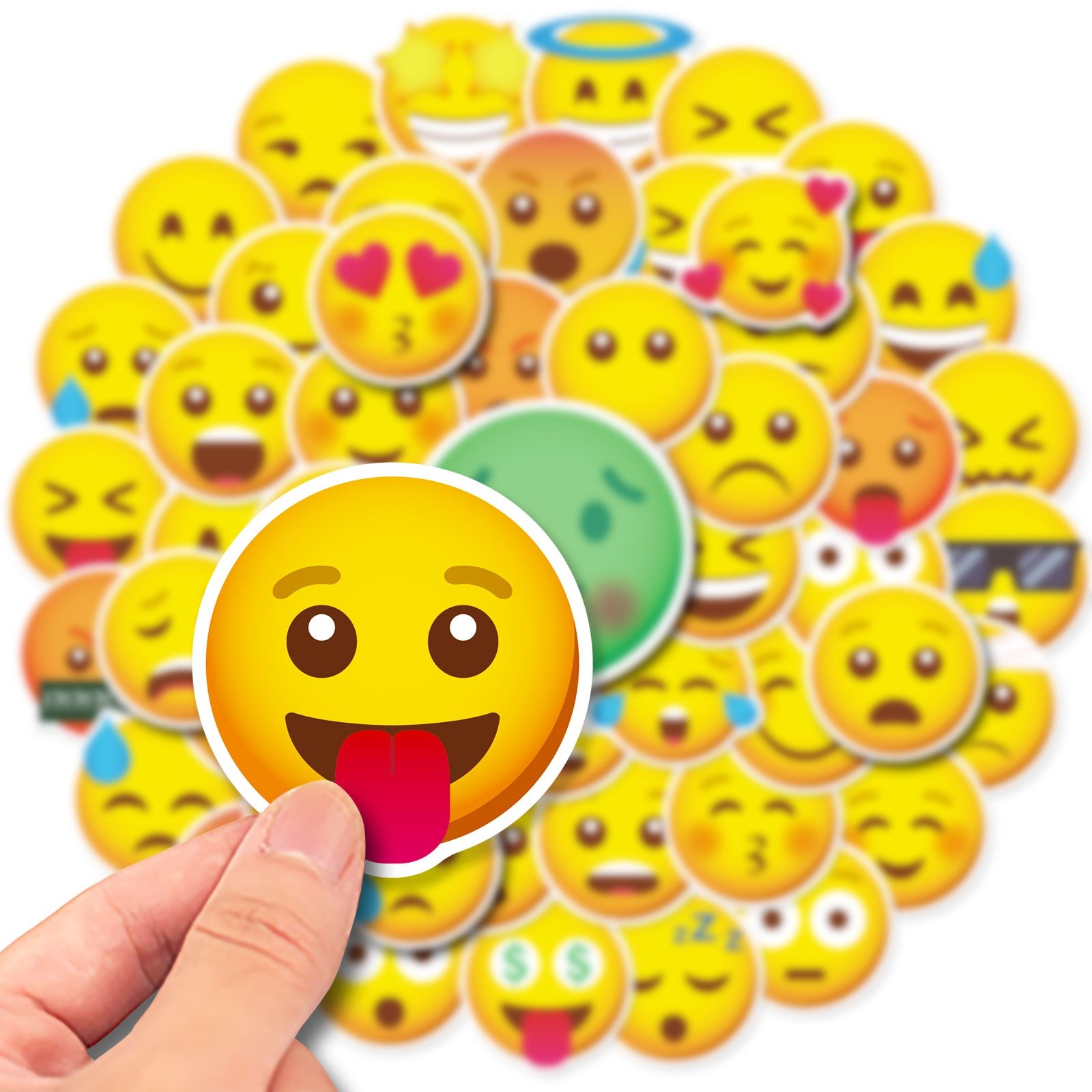 Smile Face Stickers,yellow Emoticon Sticker Vinyl Waterproof