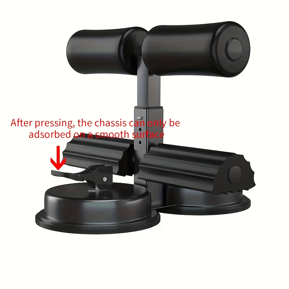 1pc Sit up Auxiliary Device Height Adjustable Double Suction Cup Fixed Roll Abdominal Sports Suction Cup Type Abdominal Exercise Fitness Equipment