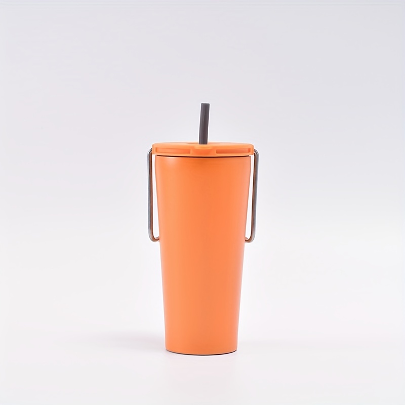 Portable Car Tumbler With Handle And Straw 304 Stainless - Temu