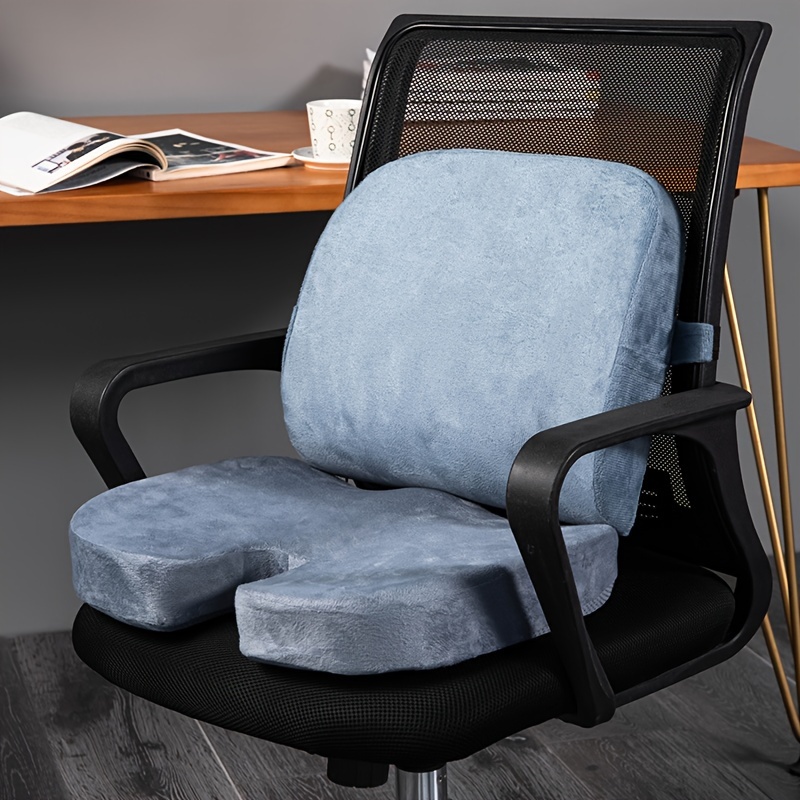 Long Lasting Comfort Seat Cushion - Office Chair Seat Cushion, Memory  Cotton Space Cotton, All Day Comfortable Sitting - Ergonomic Coccyx, Back,  Tailbone Pain Relief Cushion, Office Chair Support - Temu