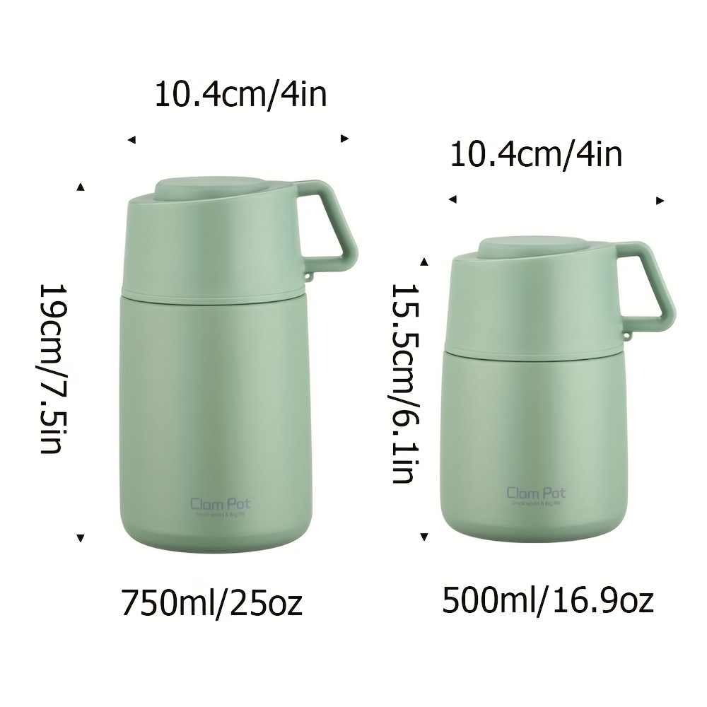 500ml/750ml Stainless Steel Vacuum Soup Thermos Lunch Container