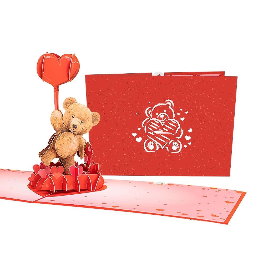 Сборная бумажная модель Объемная открытка с плюшевыми мишками / Pop-up Card Teddy Bear (Canon)