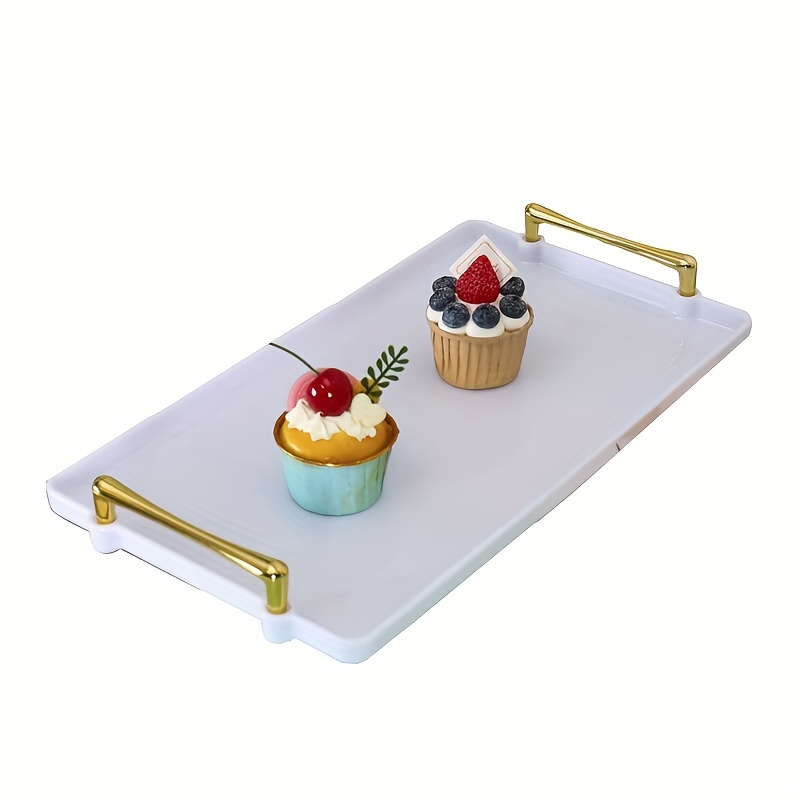 Plastic Light Luxury European Style Rectangular Tray Home - Temu