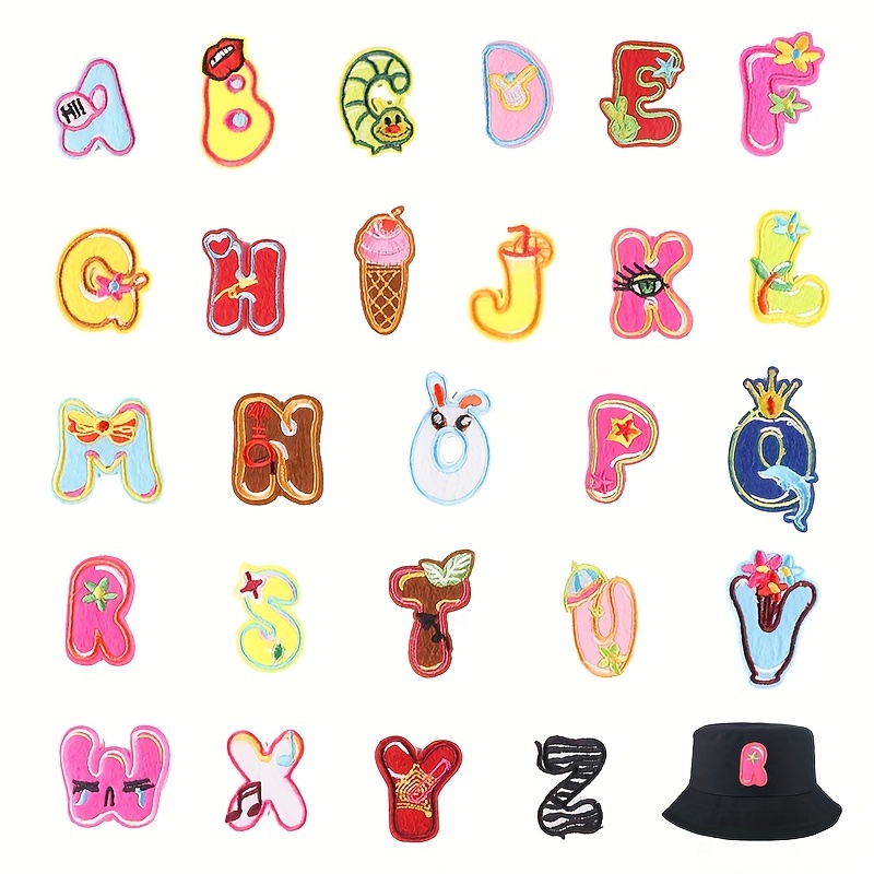 26 Letters Patches Diy Stickers Embroidery Applique Iron On - Temu