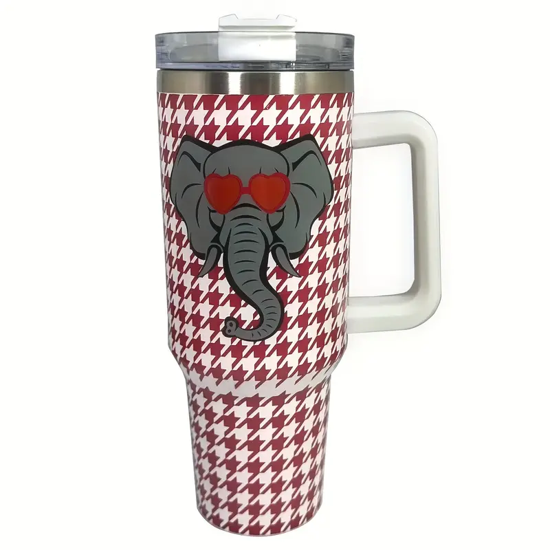 Elephant Tumbler With Lid, Stainless Steel Insulated Water Bottle