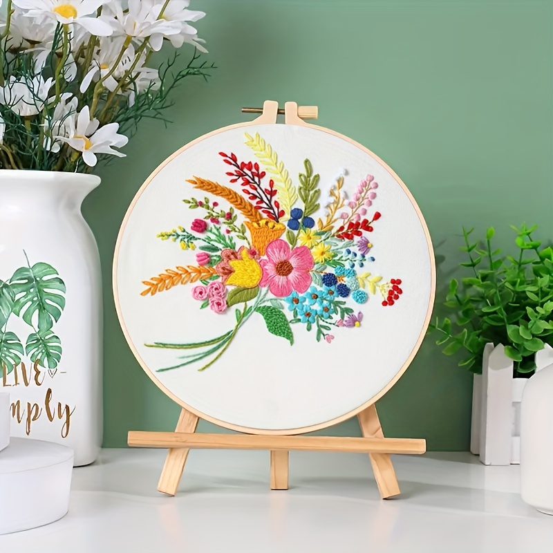 Complete Kit, FLOWER VASE: Embroidery for Beginners, Materials and