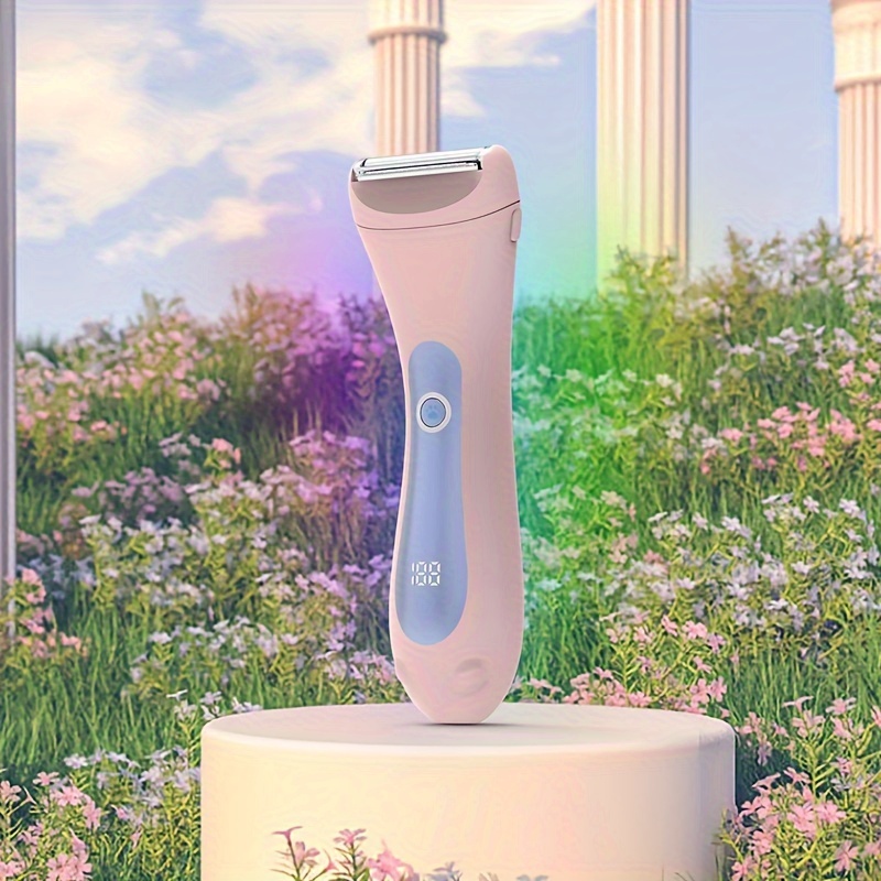 Maquinilla de afeitar eléctrica sin dolor para mujeres, afeitadora  eléctrica recargable e impermeable, removedor de vello inalámbrico para  piernas