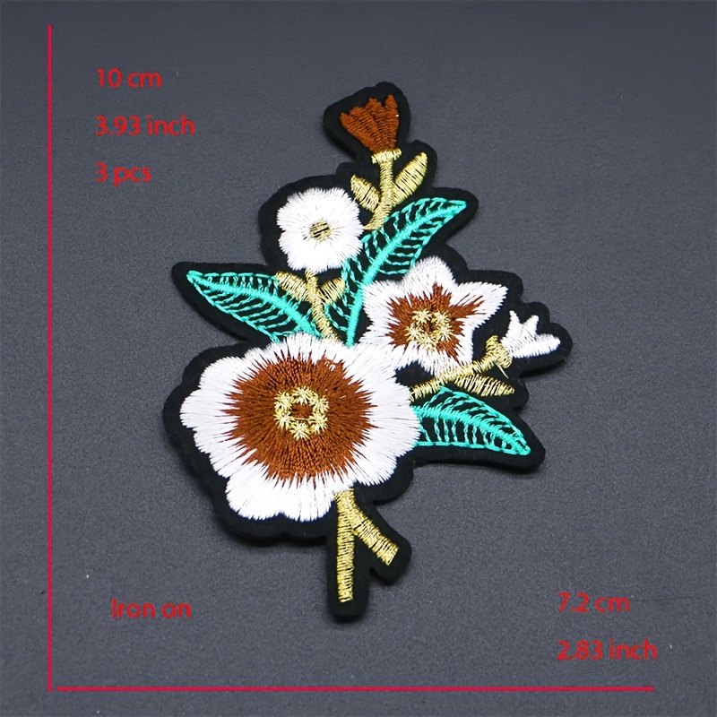 Beautiful Flowers Floral Fashion Patch Sticker Craft Patches - Temu