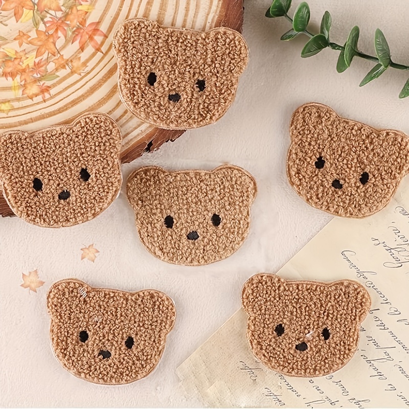 

10pcs Towel Cute Bear Embroidery Patches Clothing Accessories Bear Patch Badge Cloth Label Without Back Glue, For Jackets, Sew On Patches For Clothing Backpacks Jeans T-shirt