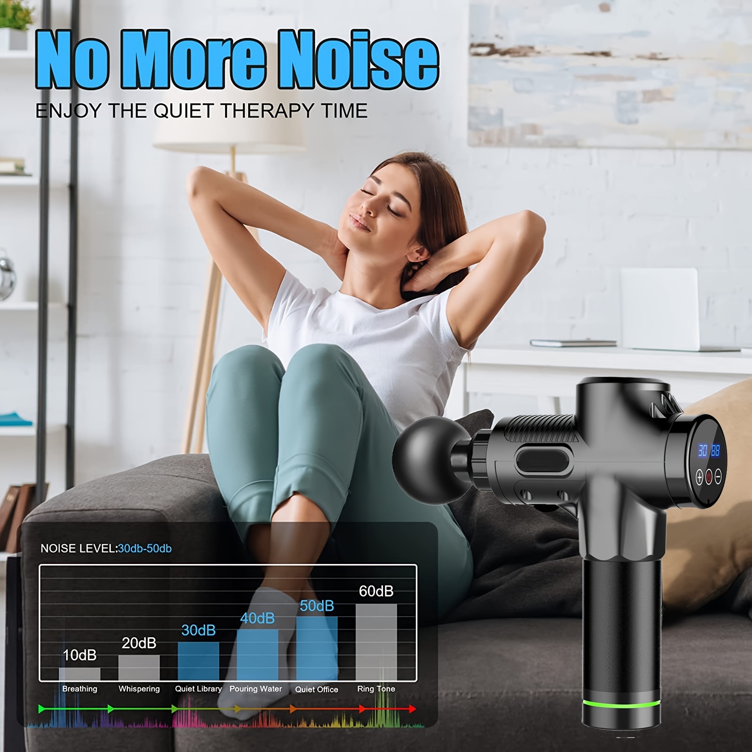 Massage Gun, Muscle Massage Gun Deep Tissue for Athletes, Handheld Electric  Muscle Massager, High Intensity Percussion Massage Device for Pain Relief  with 6 Attachments & 30 Speed 