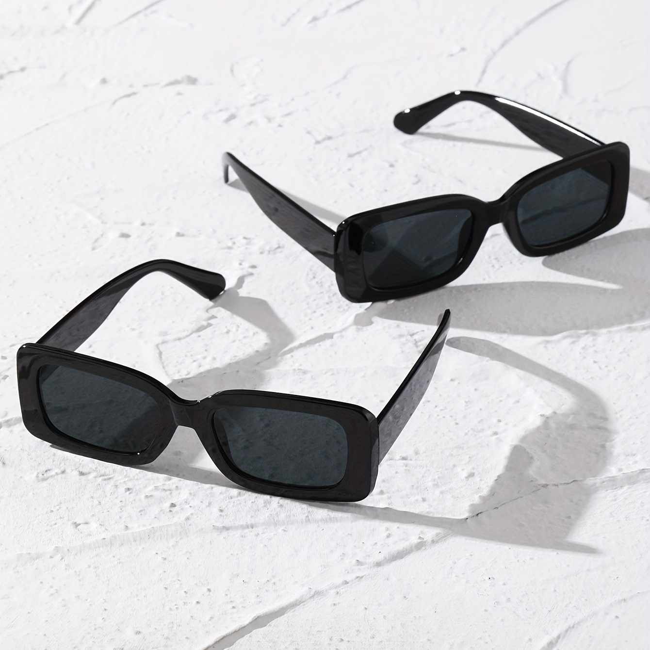 Rectangle Frame Fashion Sunglasses Women Men Minimalist - Temu Canada