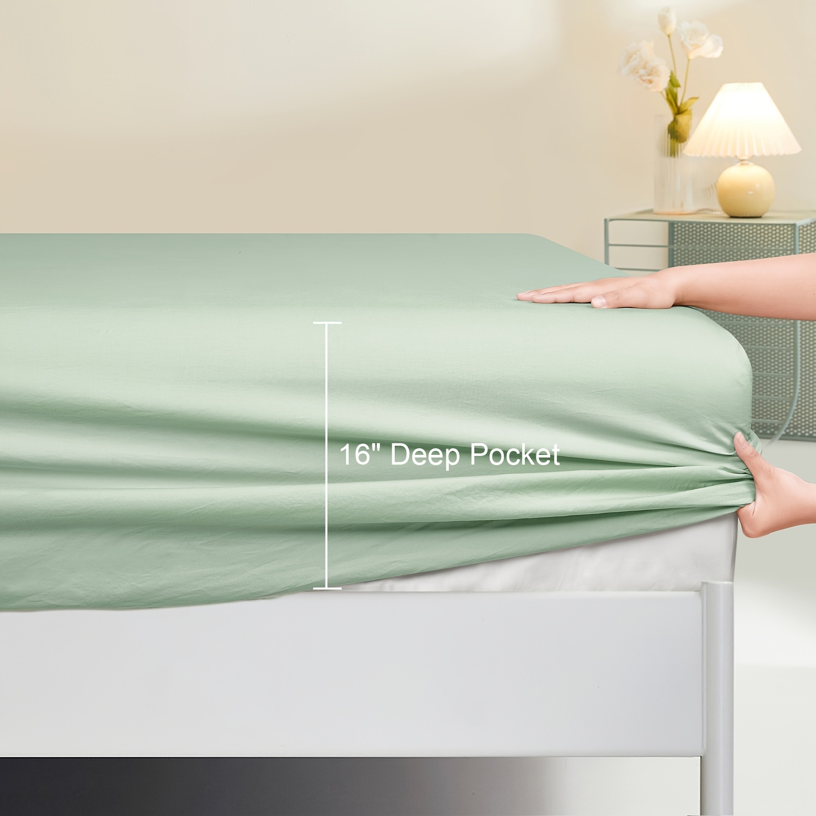 2-Pack White Cotton Fitted Sheet Set - Twin Size 28x63 Inch, Elastic Edge, Machine Washable