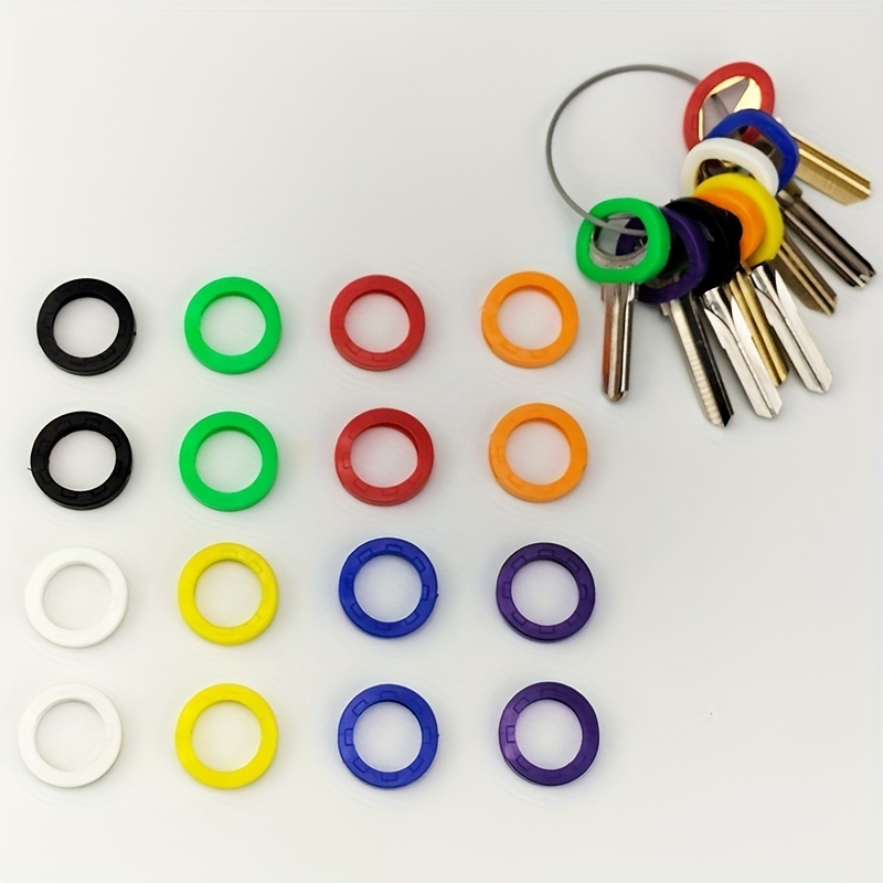 20 Stück Schlüssel Kappen Abdeckungen Tags Flexibel Schlüsselabdeckungen  Kunststoff Schlüssel identifikationsringe zur Einfachen Identifizierung von  Schlüsseln, 10 Farben (Runde Tastenkappen) : : Bürobedarf &  Schreibwaren