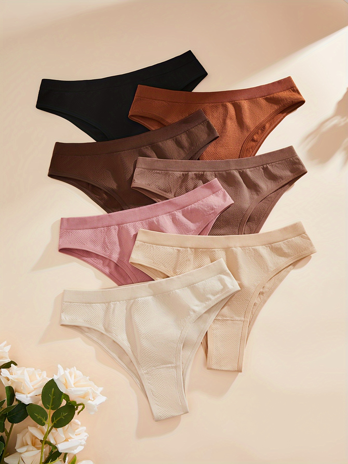 Simple Solid Panties Comfy Breathable Stretchy Intimates - Temu