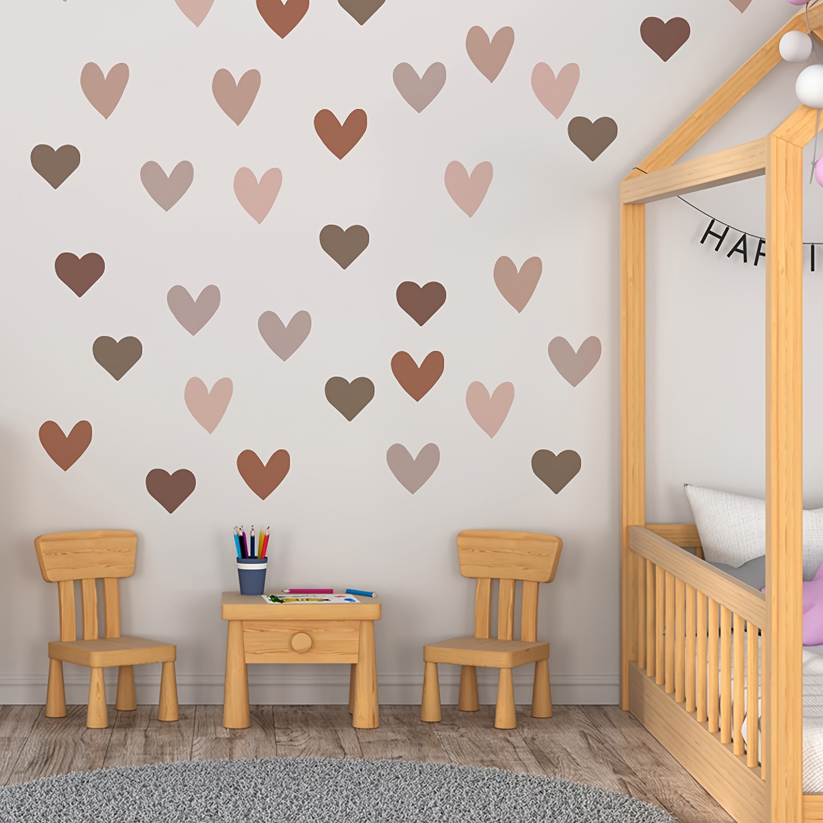 Adhesivo De Pared Con Diseño De Corazón De 29 Uds. Adhesivos - Temu