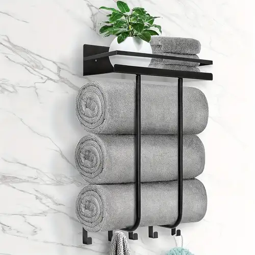  Perchero de pared para toallas, de latón, para baño, 27.6 in :  Hogar y Cocina