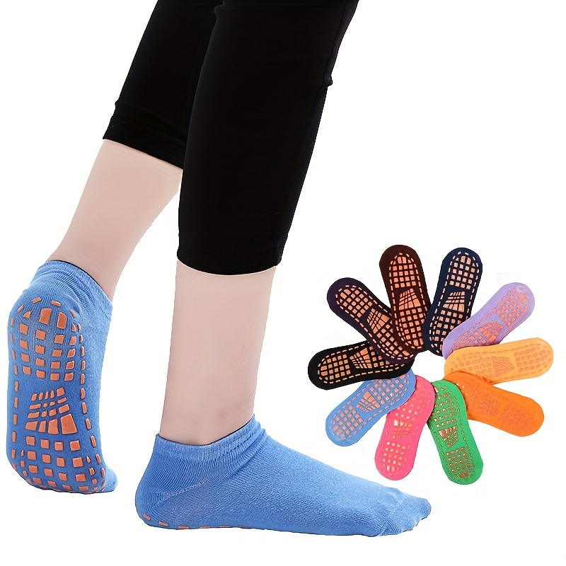 3 5 Pairs Gripper Socks Women Non Slip Yoga Socks Breathable Low Cut Sports  Socks Pilates Socks, Find Great Deals