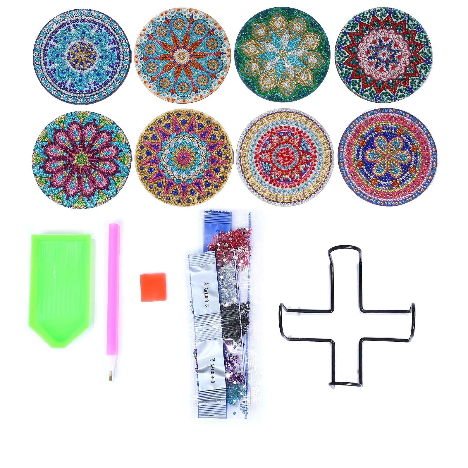  8 Pcs Diamond Art Coasters, Mandala Diamond Painting Kits for  Adults Kids Beginners, Diamond Painting Coasters Art Craft Supplies for  Birthday Gift : Arts, Crafts & Sewing