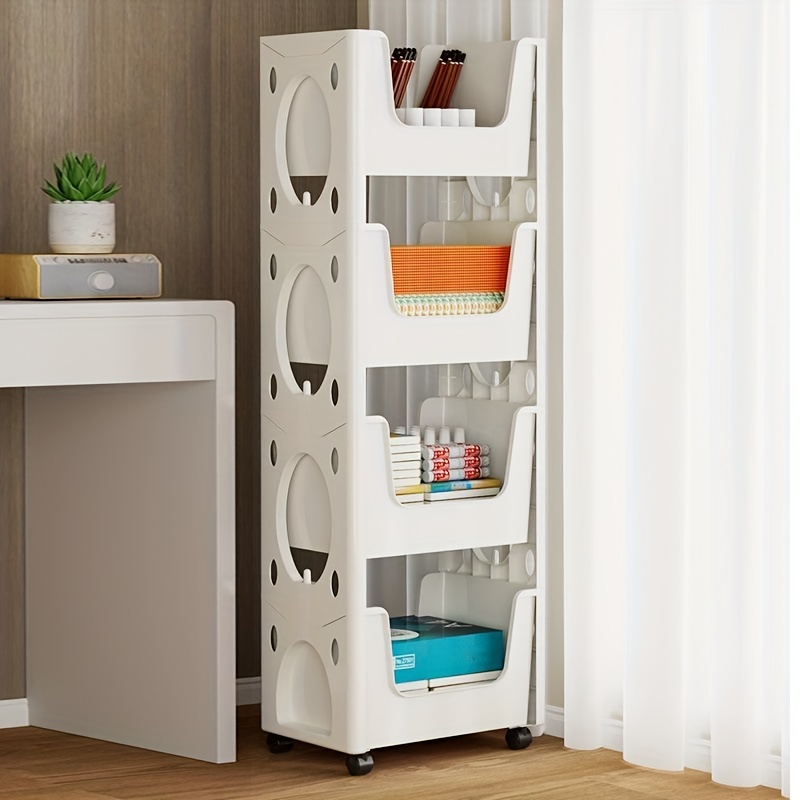 Stackable Book Cart Storage Rack Portable Durable Document - Temu