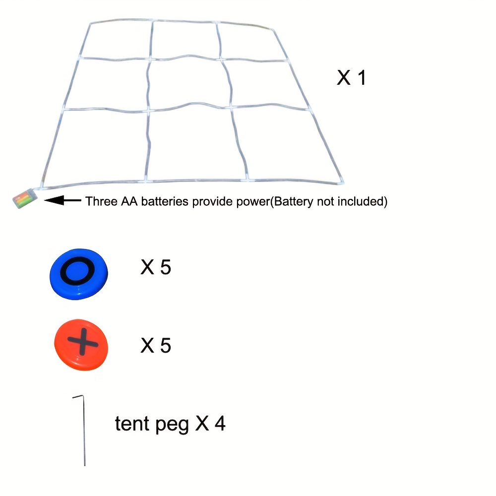 Tic-Tac-Toe Spiel Outdoor, ca. 120 x 112cm, Getränkespiele