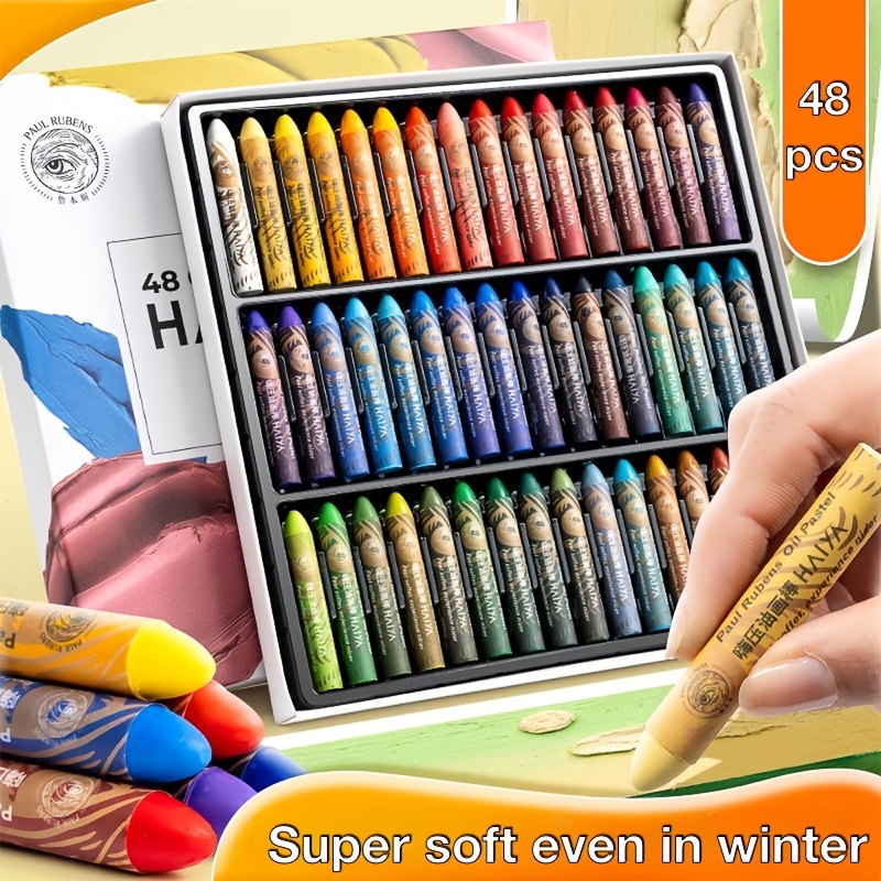 48/36/32/12 Colors Oil Painting Stick, Pastel Art Supplies For Artists,  Beginners, Students, Kids Art Painting Drawing, Blending Oil Crayon  Halloween