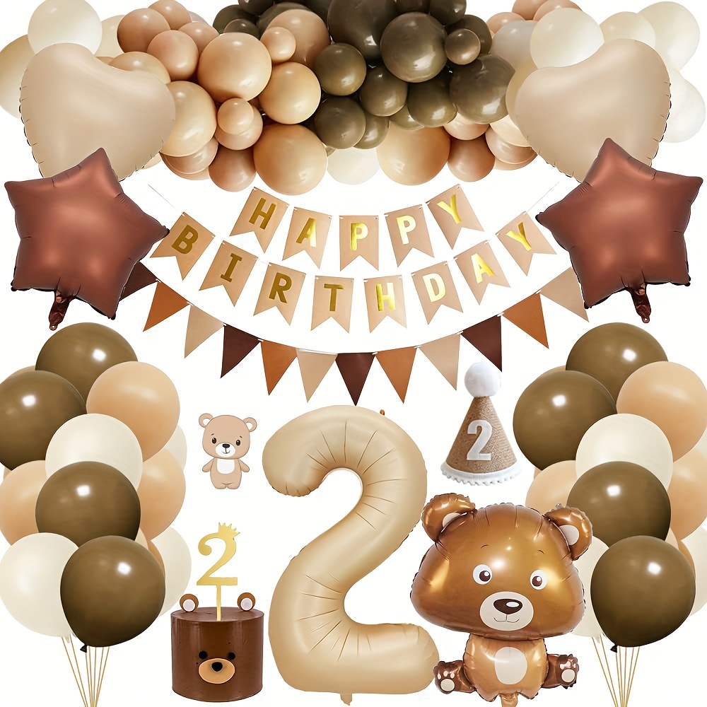 2 ans ballon anniversaire, ballon chiffre 2, vert helium géants balloons,  ballon decoration anniversaire pour enfants filles garçons