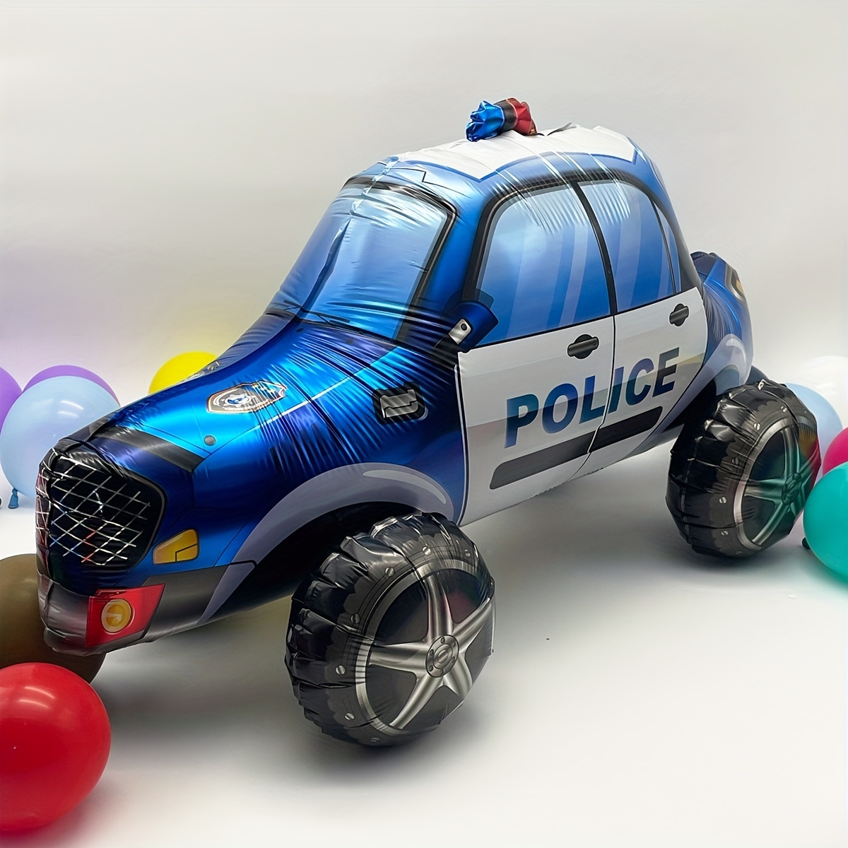 Decoración de cumpleaños coches y policias
