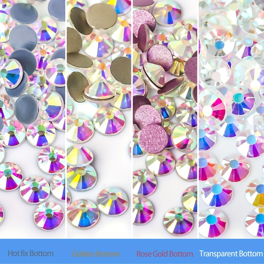 1440/288PCS Glitter Crystal AB Rhinestones SS3-SS30 Transparent FlatBack  Strass Garment Nail Art Decorations