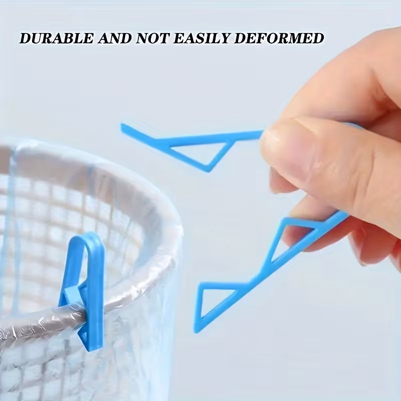 6 12pcs trash can clips anti slip plastic bags clips trash bag fixed clips kitchen bathroom school accessories home cleaning supplies office supplies trash can accessories Product details 1