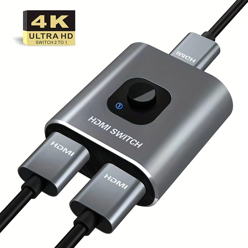 Commutateur HDMI - 3 entrées - 1 sortie - Splitter HDMI - 4K@60hz - Splitter  3 in vers