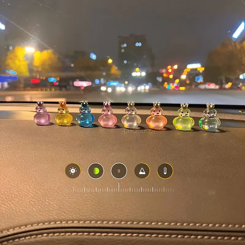 8 Stück Leuchtende Mini schneemann design auto ornamente - Temu