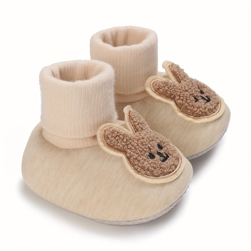 TEMU Baby Shoes Winter 0-1 Year Old Baby Sole Thickened Warm Non-slip Walking Shoes Socks