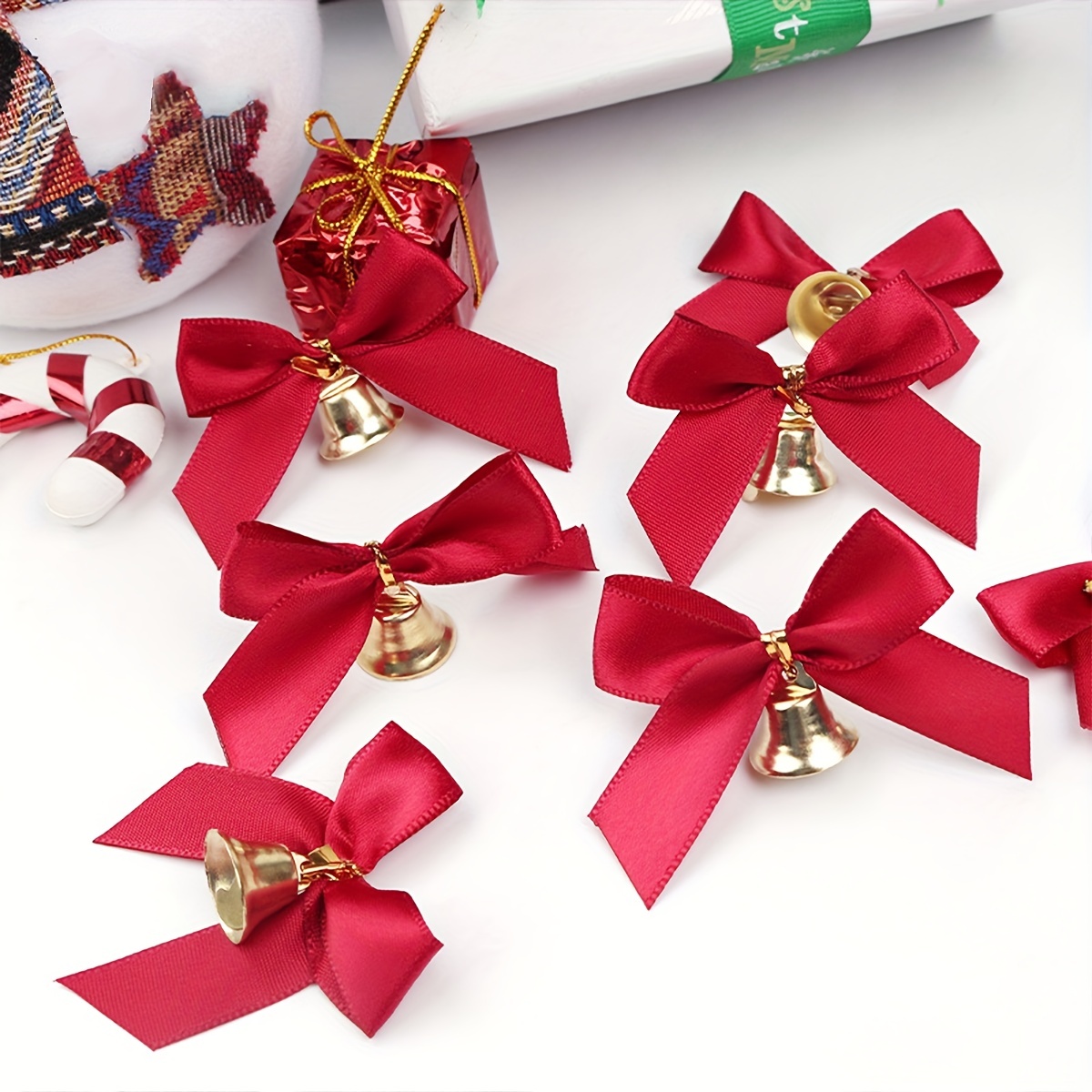 Christmas Candy Bows Red Green Candy Bows Xmas Tie Bows - Temu
