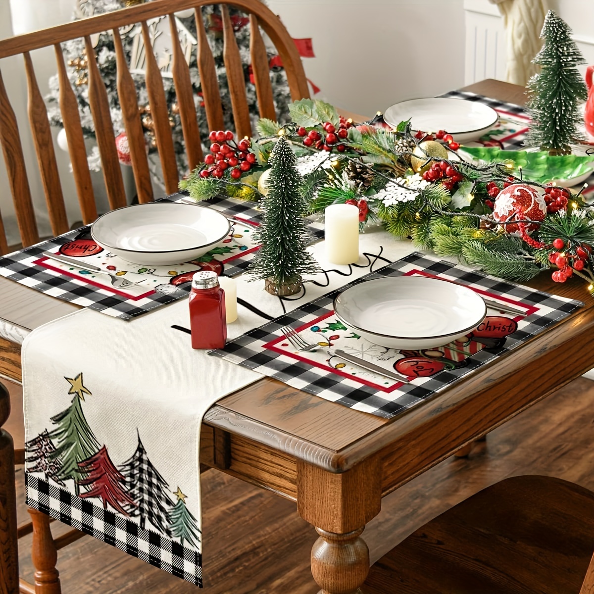 Spring Bee Gnome Daisy Table Mats, Honey Black White Buffalo Check Plaid  Dining Table Mats, Room Decor, Home Decor, Kitchen Decor, Table Decor,  Holiday Decor, Indoor Decor, Farmhouse Decor - Temu