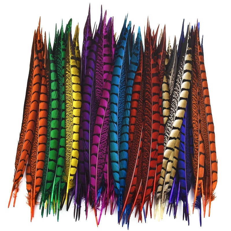 Natural Pheasant Feather Crafts Diy Carnival Accessories - Temu