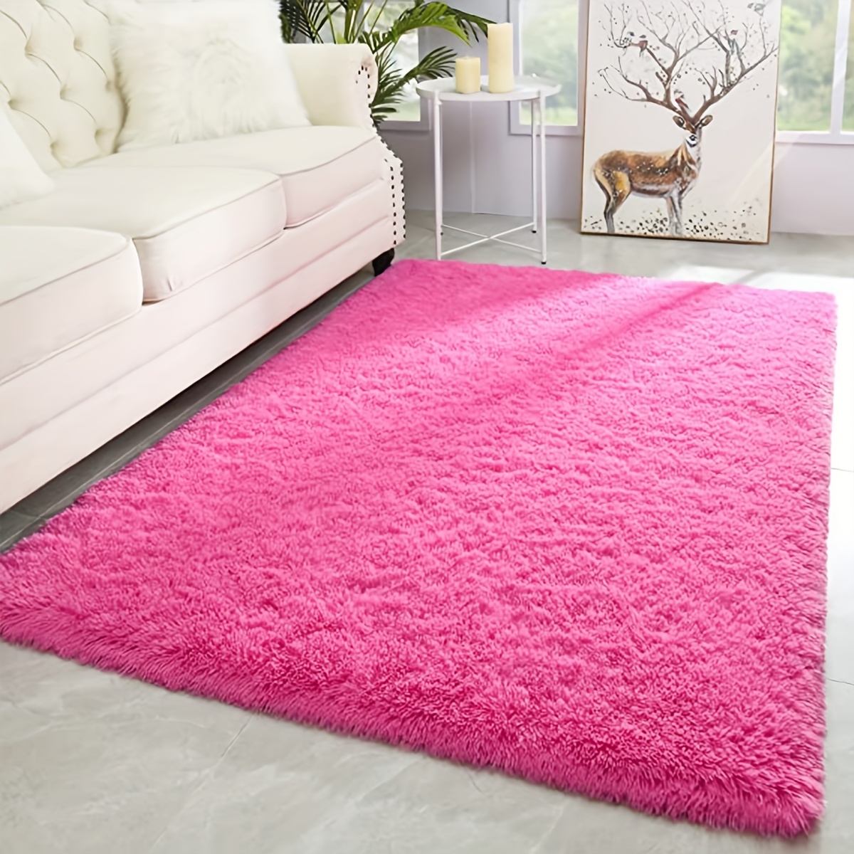 Fluffy Rugs Rug Carpet Large Shaggy Super Soft Mat Living Room Bedroom  Anti-Slip